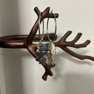 Angel and devil stainless steel hoops